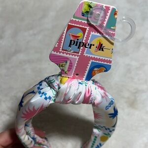 Piper K tropical summer white cloth hair band